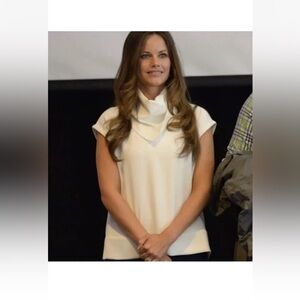 Iro Astrid High Neck Top Woman Ecru EUC